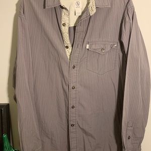 Men’s Grey Pinstripe Shirt American Eagle XL